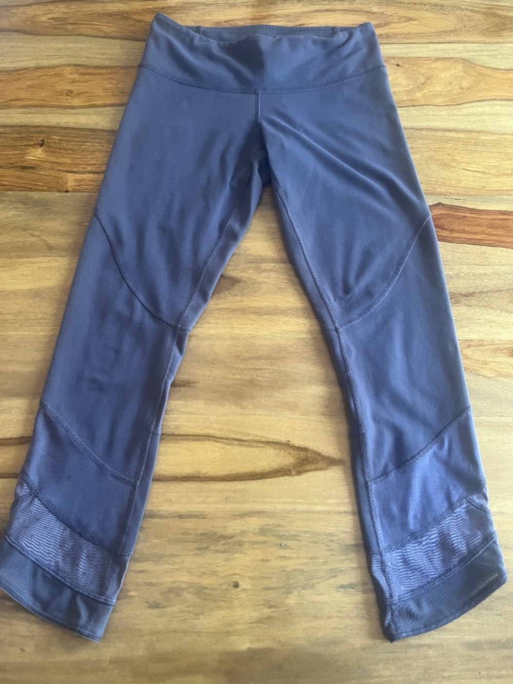 Lulu purple mesh crops, size 6